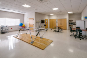 Exercise equipment in the rehab facility at Christian Health Care Center