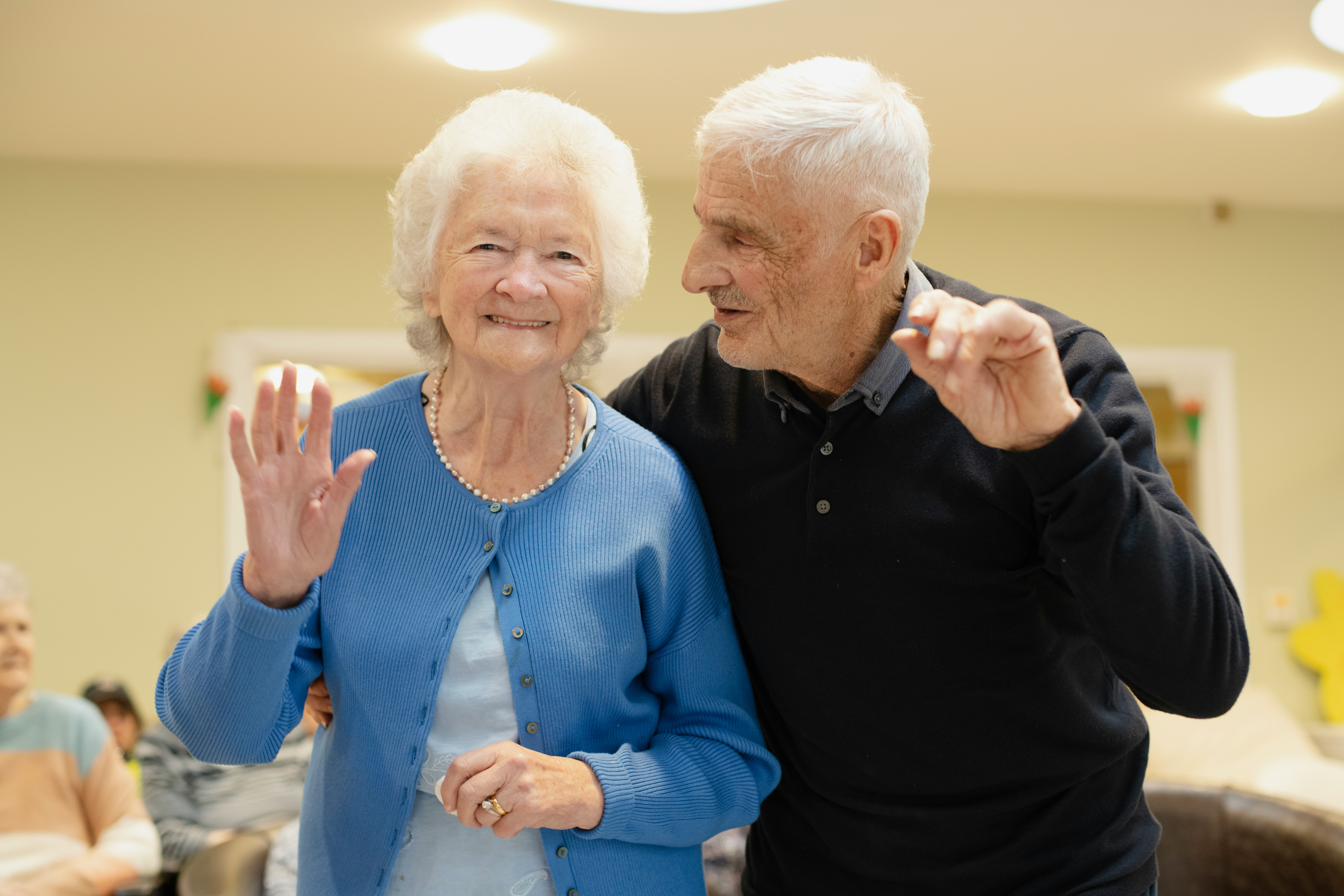 Wife and husband living in long-term care.