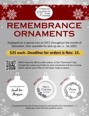 Memorial ornament flyer