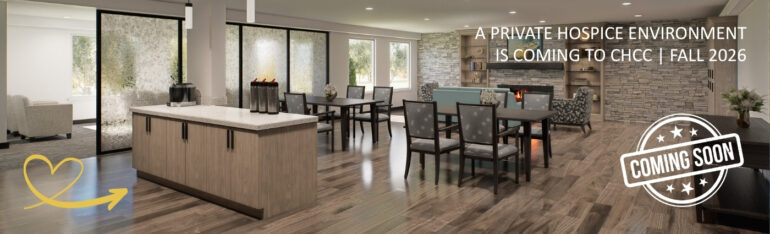 Image of an architectural rendering of The Hospice Suites at CHCC.