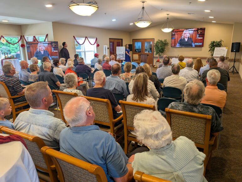 A group of Lynden community members gather to learn about The Hospice Suites at CHCC.