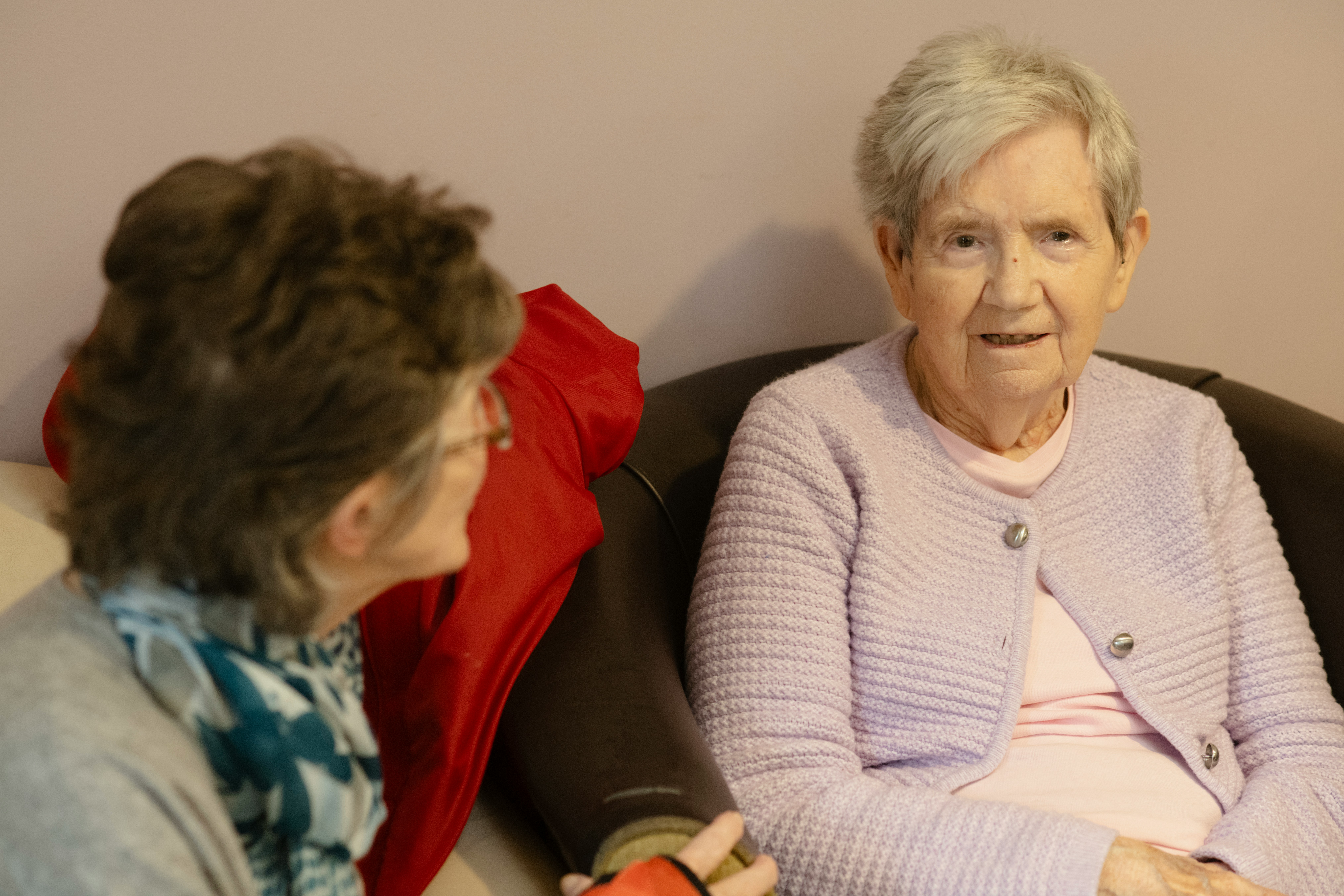 Connecting with an aging loved one through conversation